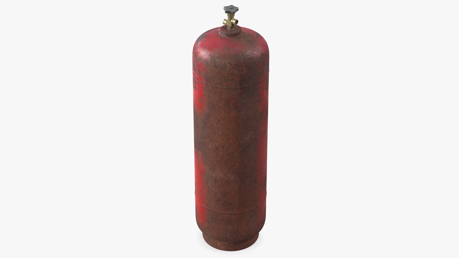 Acetylene Gas Cylinder Old 3D model preview