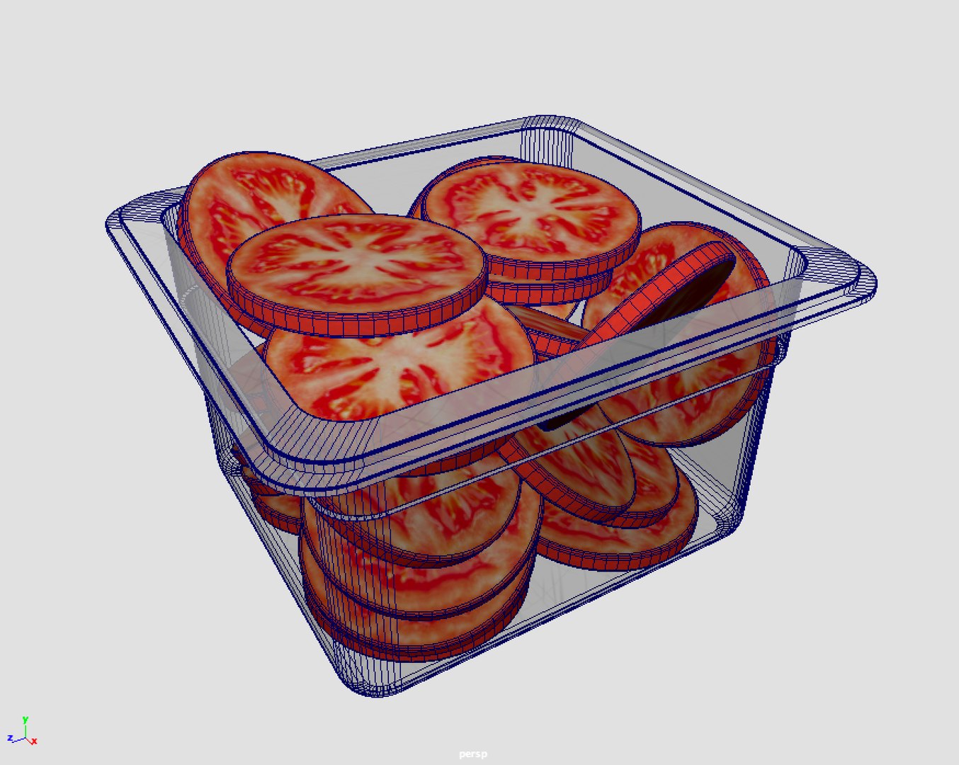 3D Sliced Tomatoes Bin Model - TurboSquid 1325773