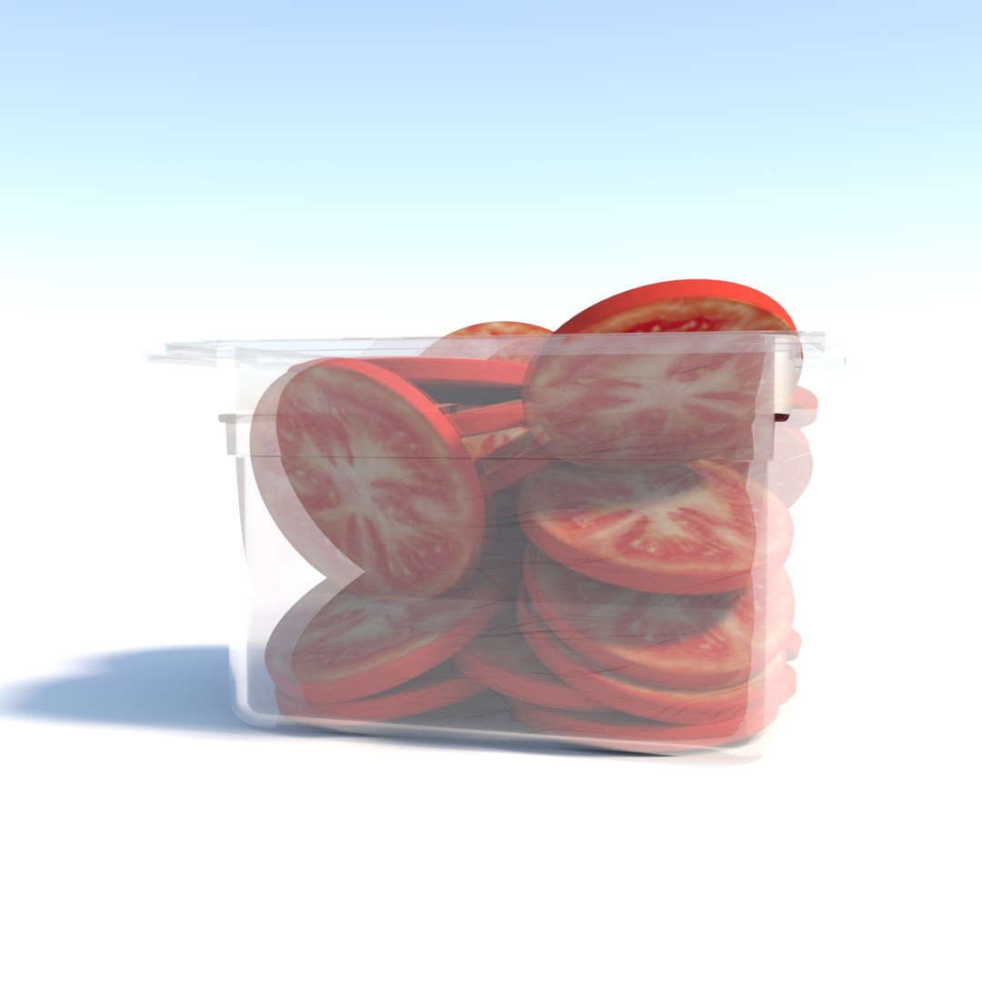 3D Sliced Tomatoes Bin Model - TurboSquid 1325773