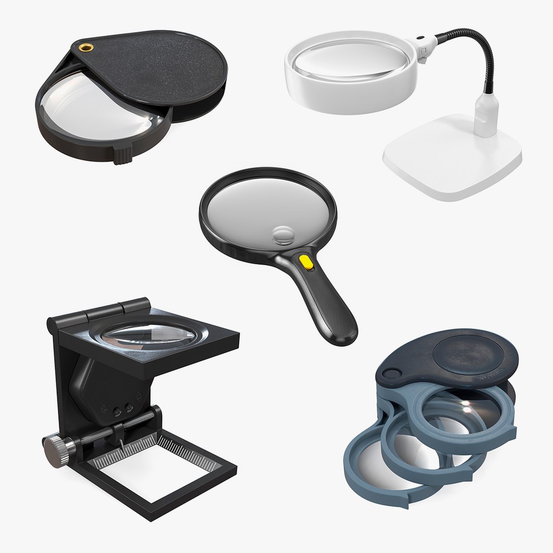 Magnifiers Collection 3D model preview