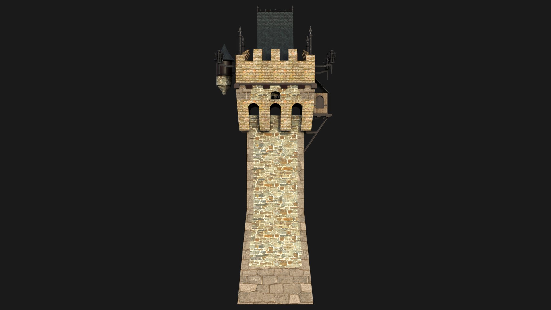 3D Castle Watch Tower 01 All PBR Unity UE Textures Included https://p.turbosquid.com/ts-thumb/Pj/B10F5n/G7/defencetower_producthsot10/jpg/1681218370/1920x1080/fit_q87/72a61e614a2848dc2941e533f716bd6f9b6cbeb3/defencetower_producthsot10.jpg
