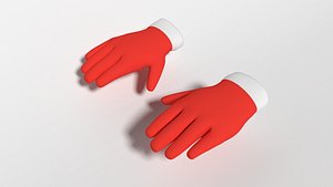 christmas gloves cartoon 3D