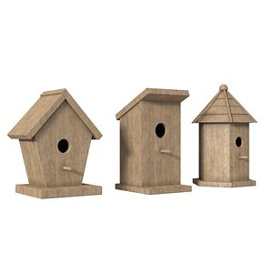 3D birdhouses outdoor model