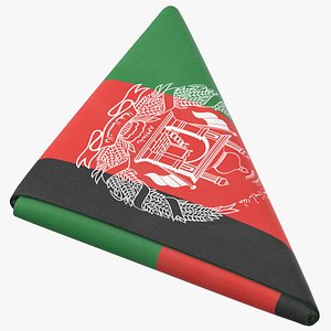 Flag Folded Triangle Afghanistan