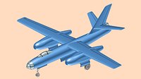 Ilyushin Il-28 Aircraft Solid Assembly Model