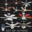 SET OF 10 FANS