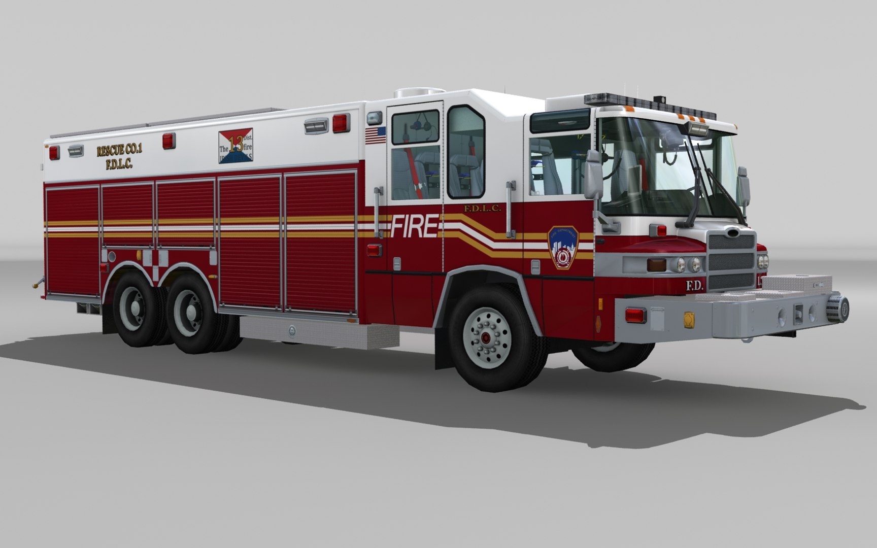 Heavy rescue truck 3D model - TurboSquid 1442602