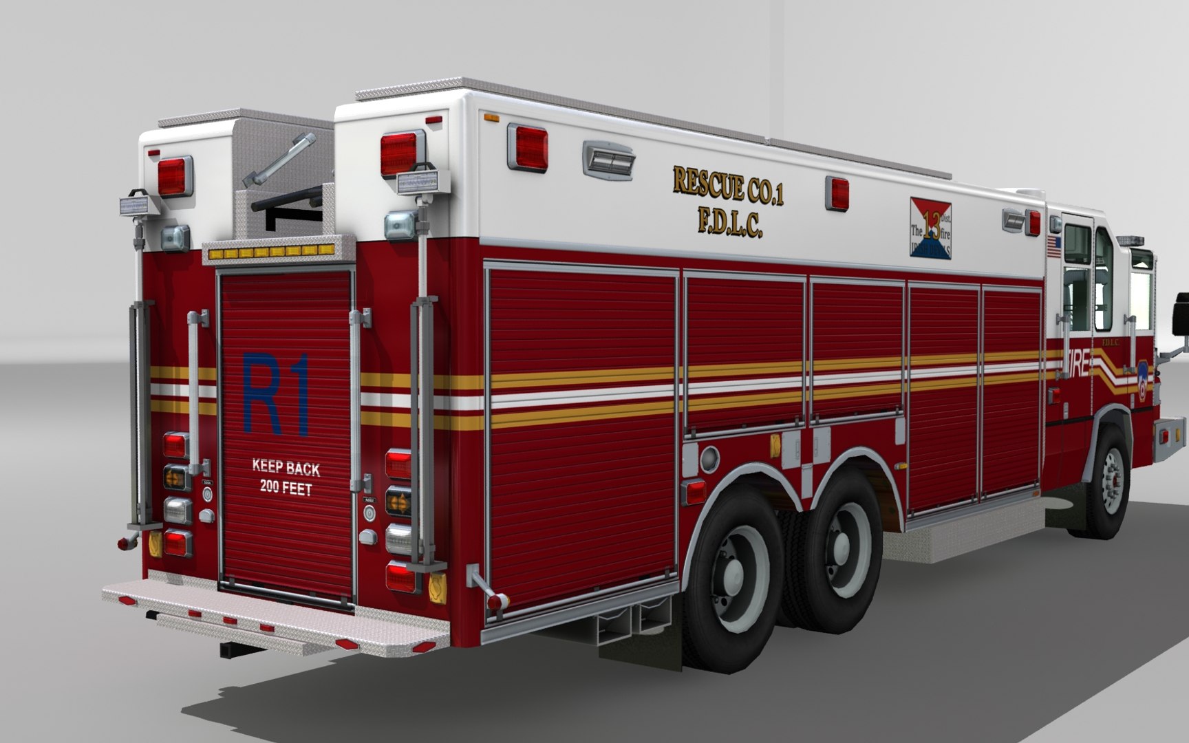 Heavy Rescue Truck 3D Model - TurboSquid 1442602