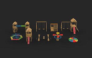 3D Playground pack 3D model model