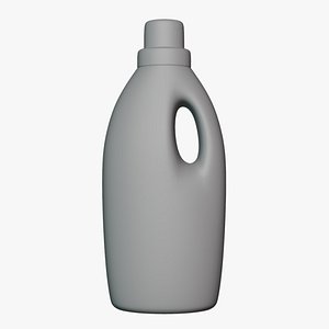 3D Basic Bleach Bottle - Geometry Only No Textures No Materials
