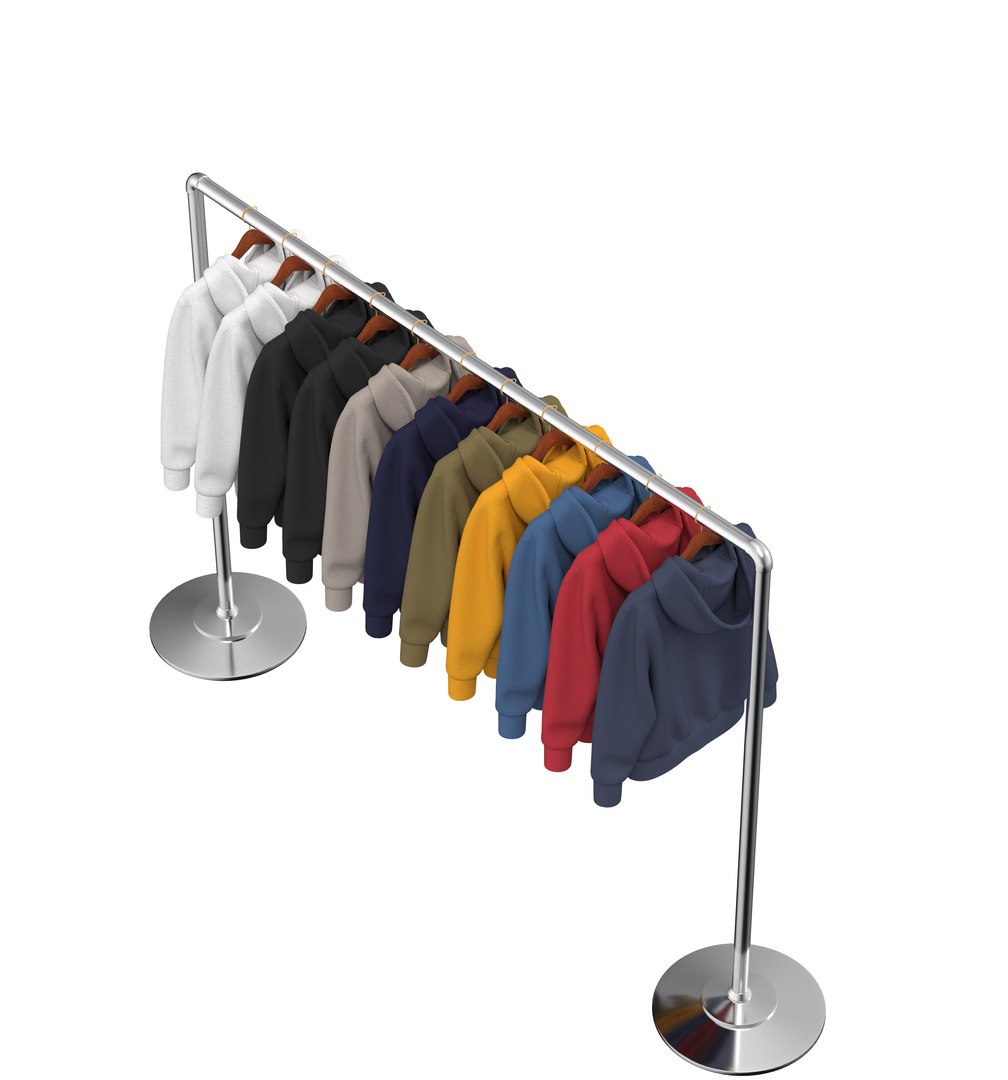 Hoodie On Steel Rack 3D Model 3D - TurboSquid 2271560