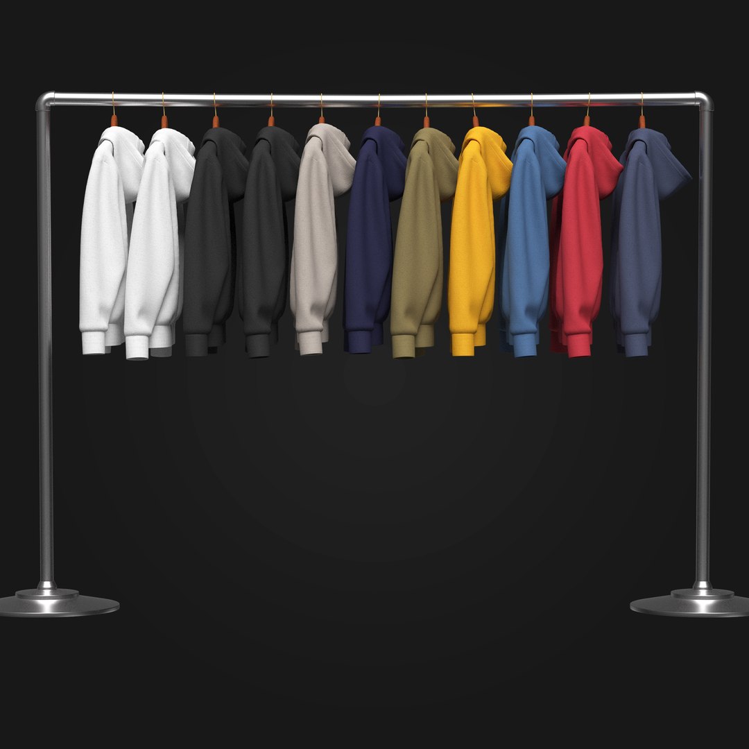 Hoodie On Steel Rack 3D Model 3D - TurboSquid 2271560
