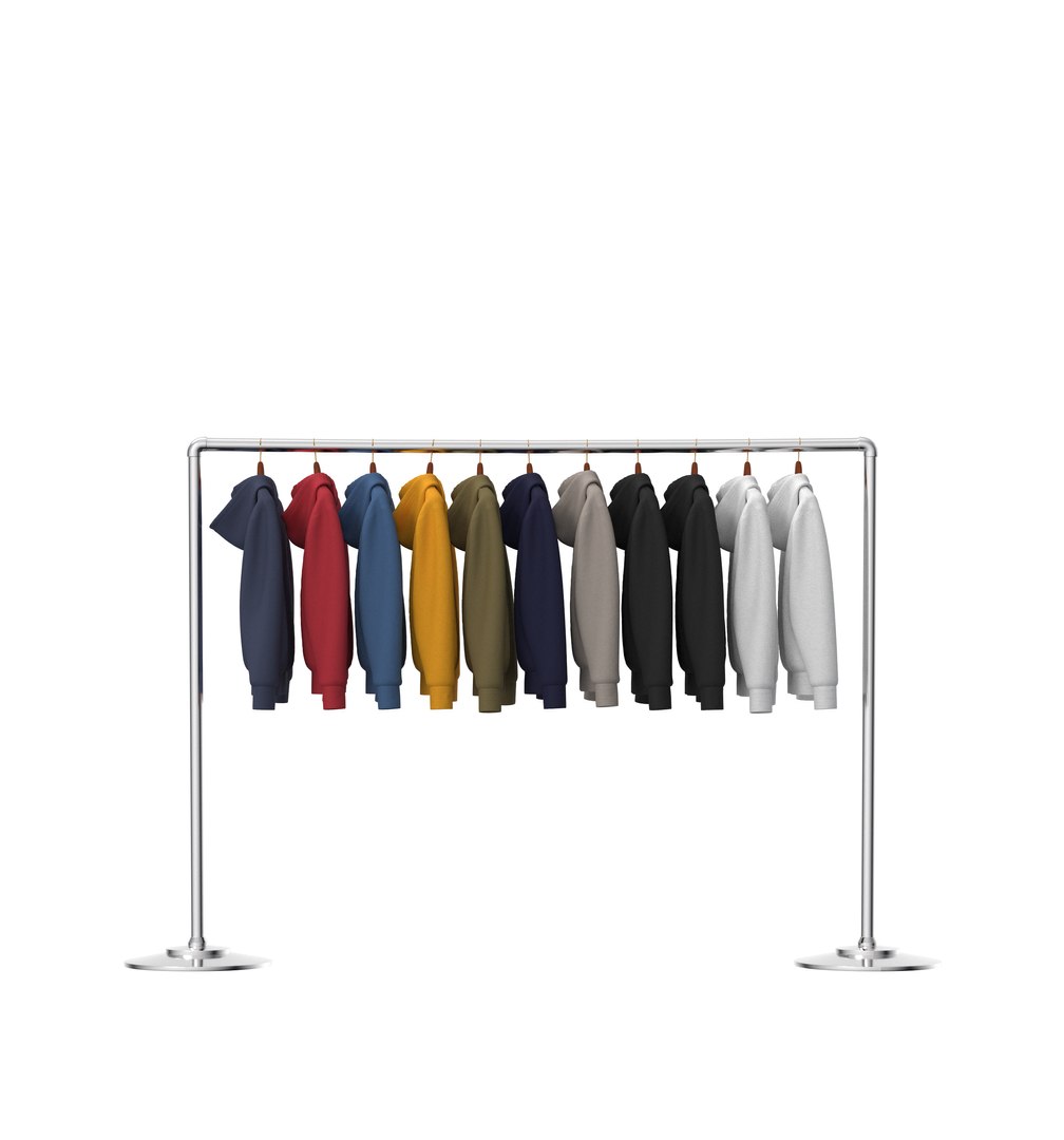 Hoodie On Steel Rack 3D Model 3D - TurboSquid 2271560
