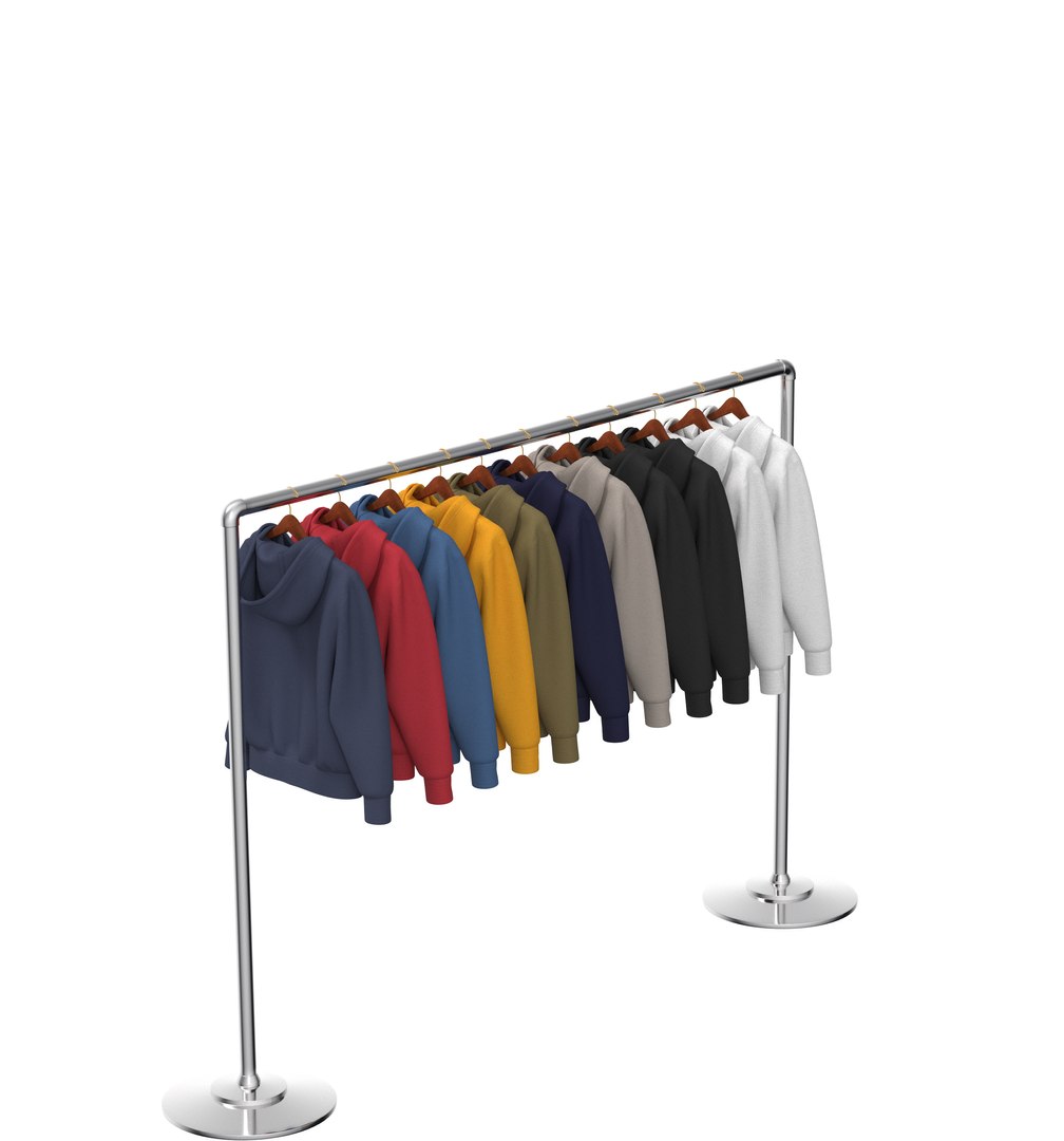 Hoodie On Steel Rack 3D Model 3D - TurboSquid 2271560