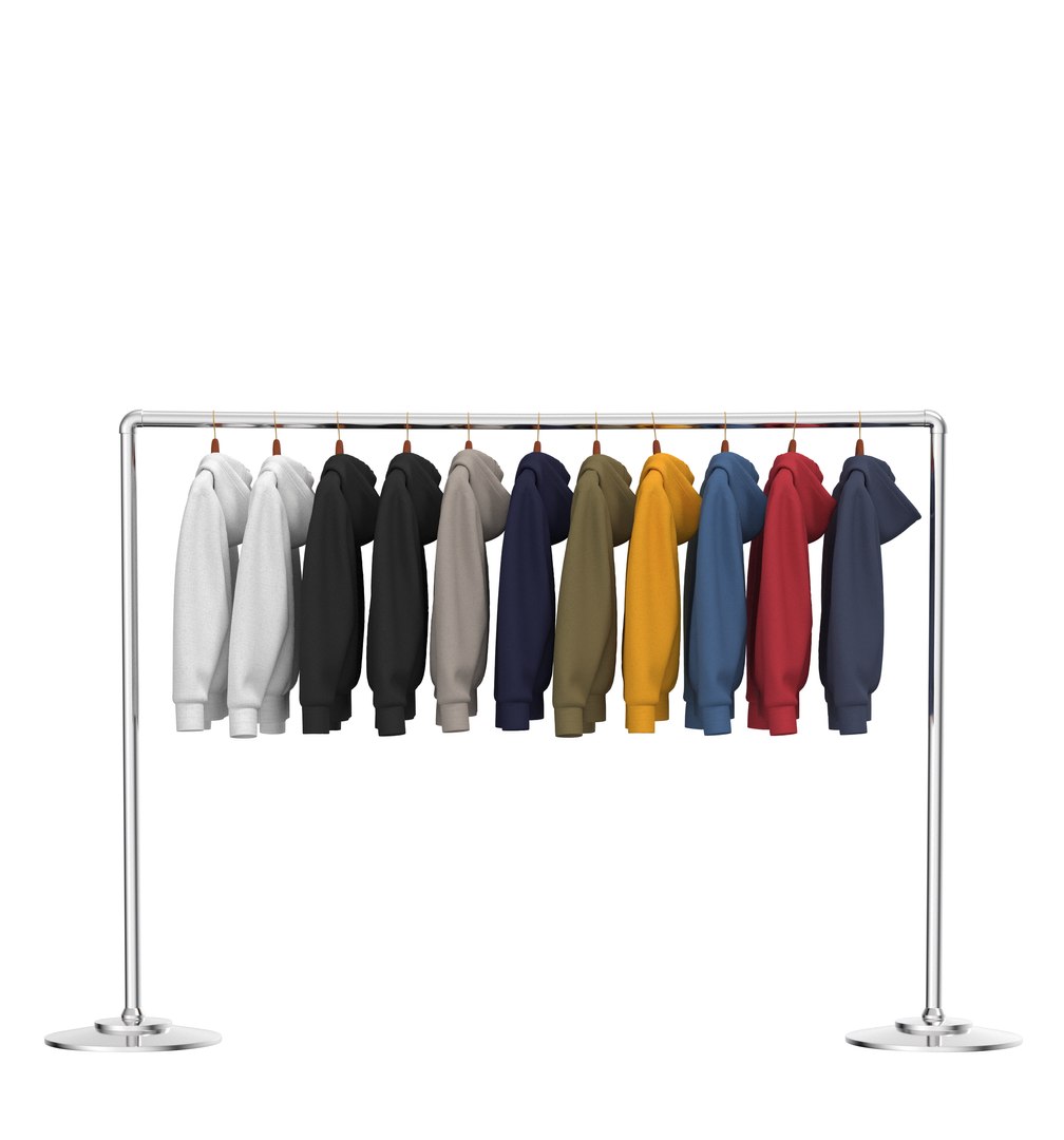Hoodie On Steel Rack 3D Model 3D - TurboSquid 2271560