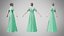 Vestido tamanho 27 Médio Azul-turquesa com estampa