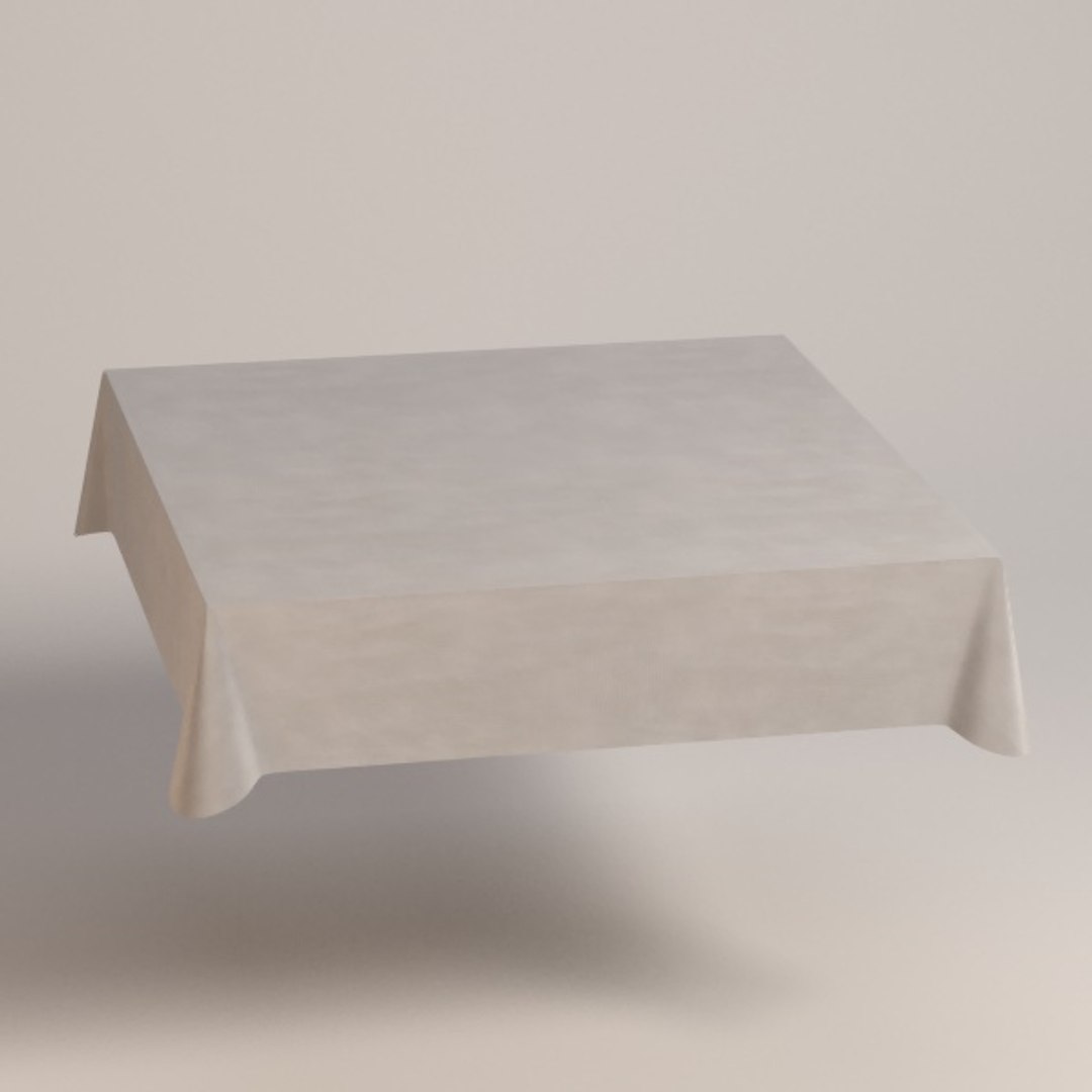 Square Tablecloth 3d Model