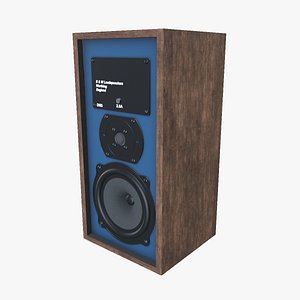 3D vintage speaker model