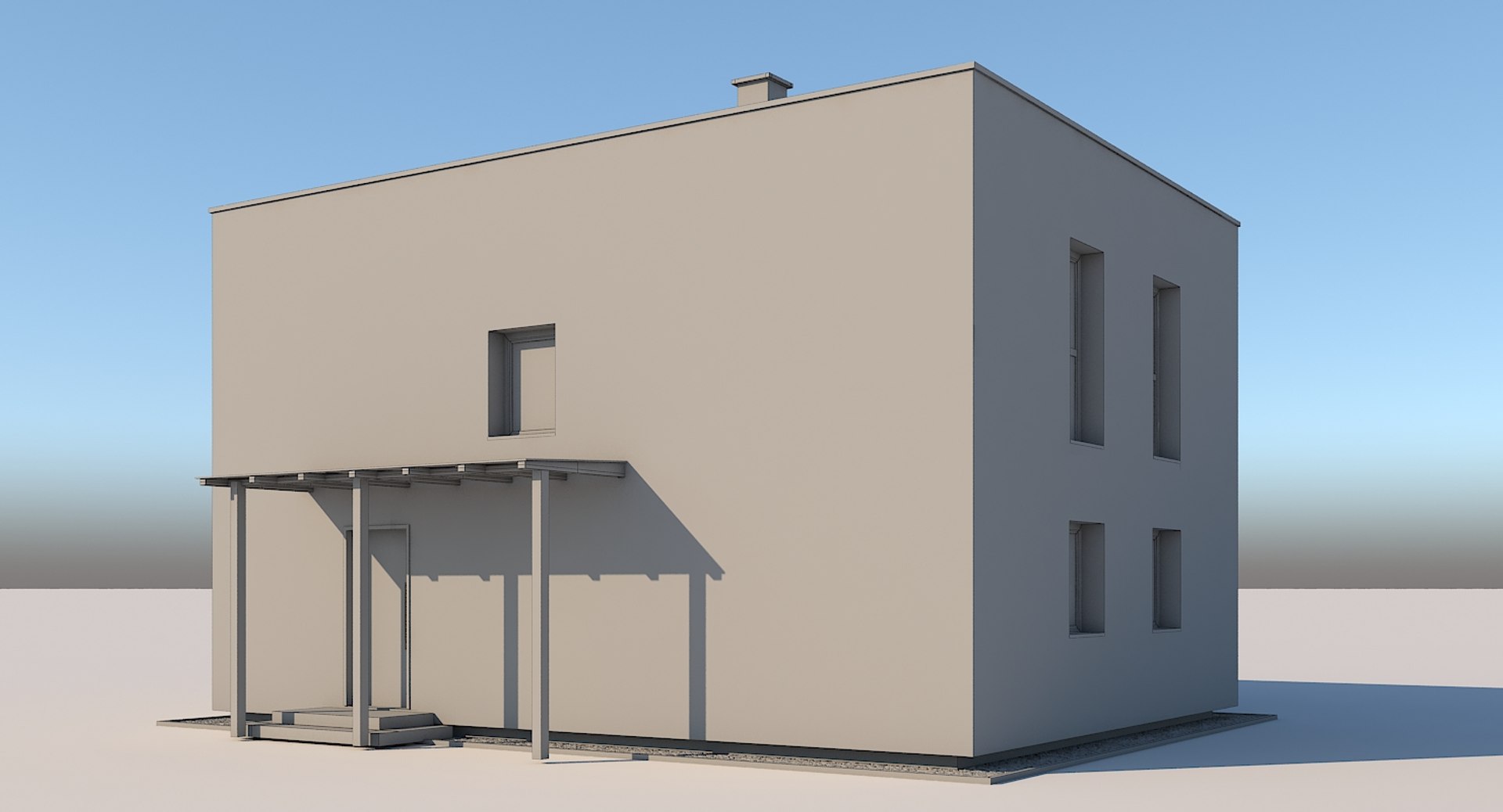 3D Contemporary House - TurboSquid 1398635