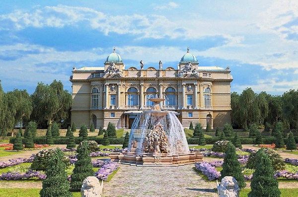 palace gardens hd 3D model