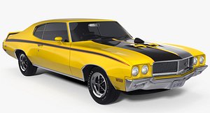 1970 buick gsx muscle car 3d model