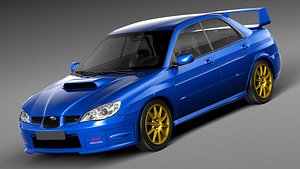 3d subaru impreza sti 2006