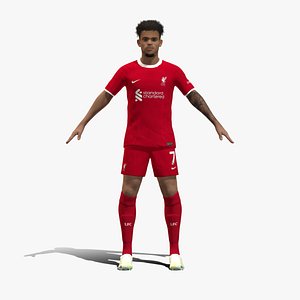 3D 3D Rigged Luis Diaz Liverpool 2024 model