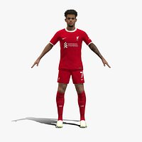 3D Rigged Luis Diaz Liverpool 2024