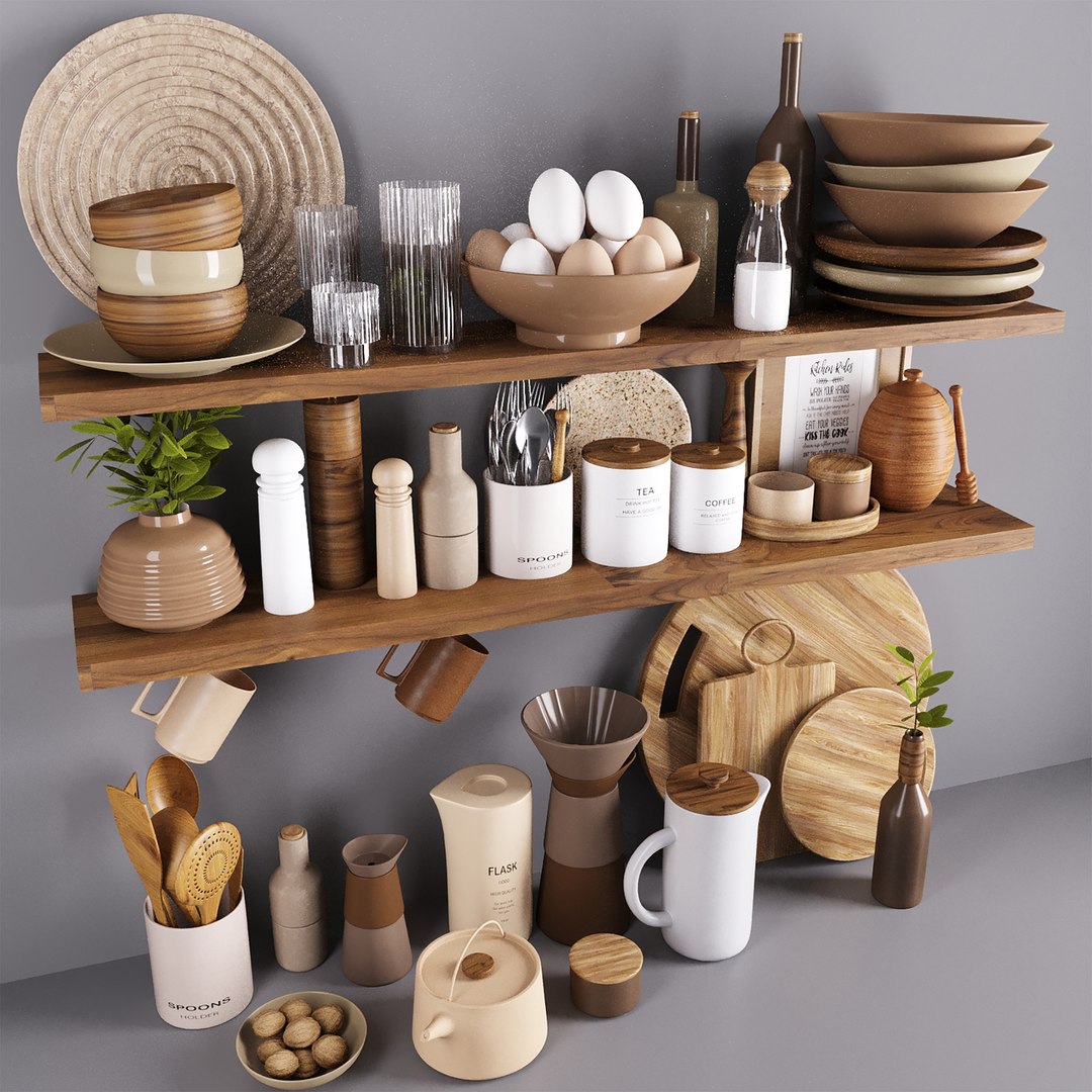 Kitchen Accessories 3D Model - TurboSquid 2040901