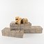 3D model wooden boxes
