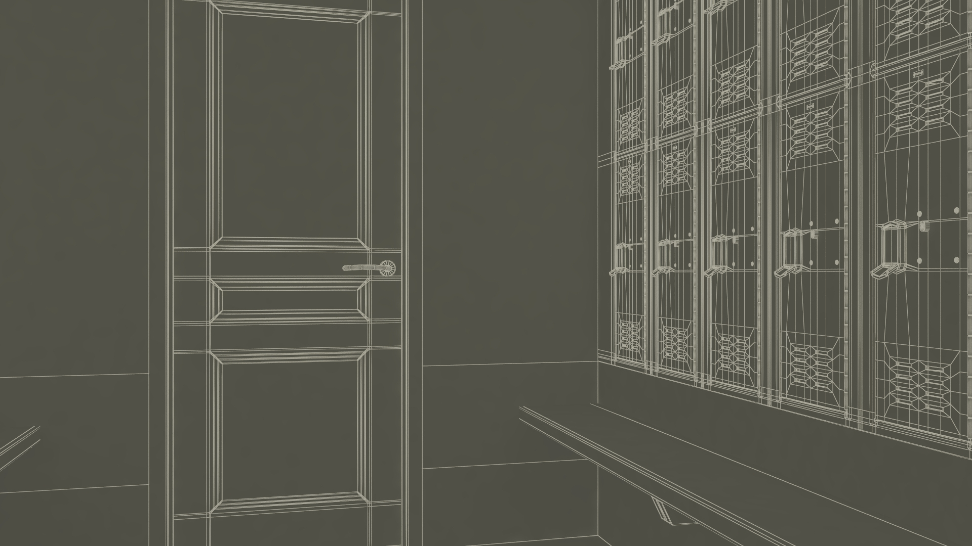 3D Locker Room Concept Blue - TurboSquid 2230713