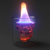 Alcohol Burner Flame VDB Animated for Blender