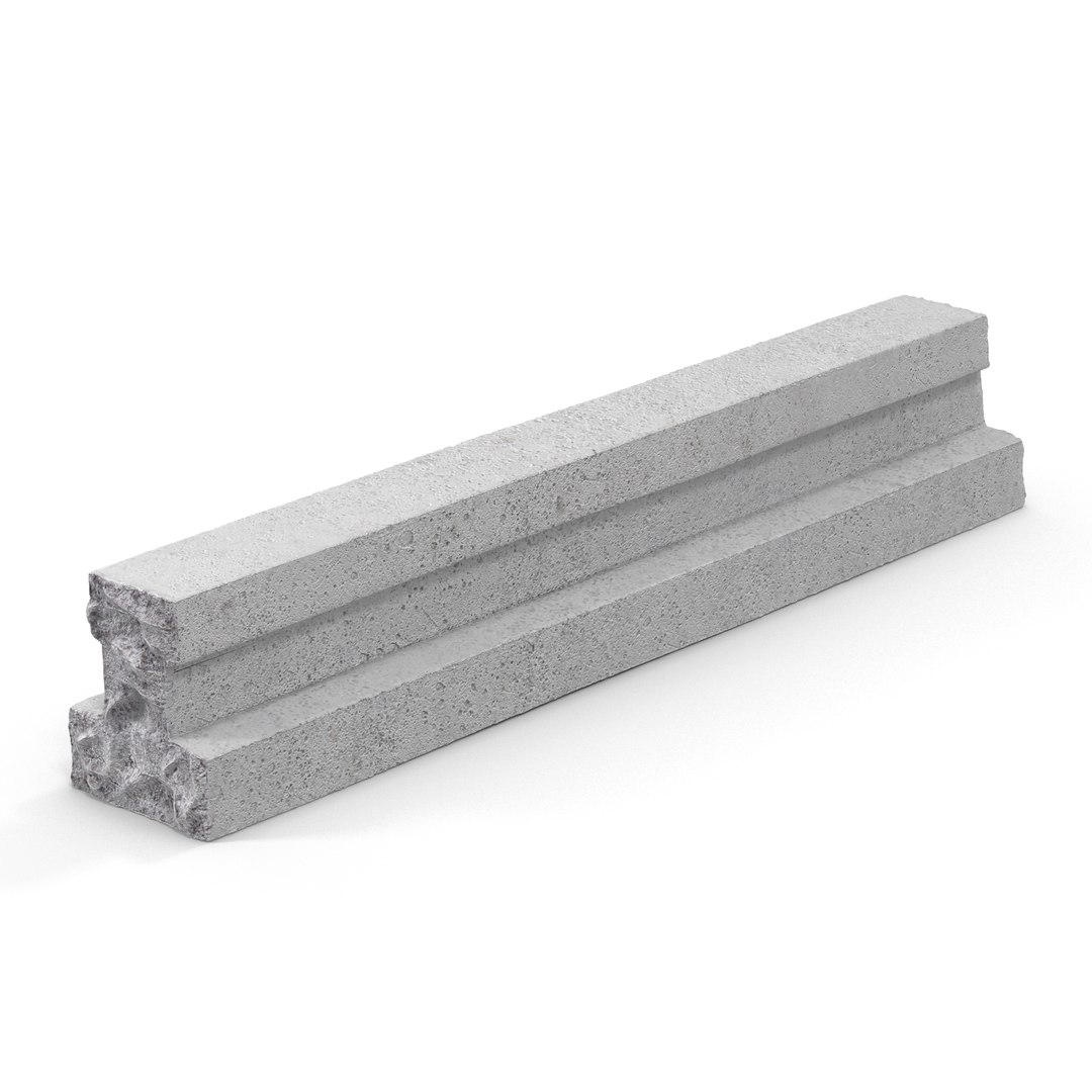 3d model concrete t-beam chunk