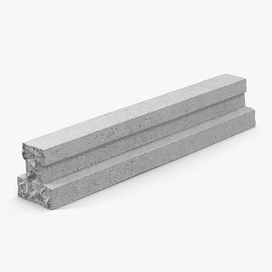 3d model concrete t-beam chunk