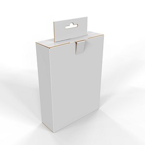 Hanging Display Packaging Box Foldable Locking Flap