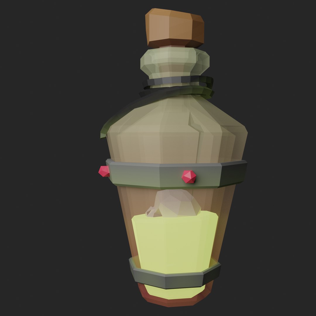 Lowpoly Poison Vial Model - TurboSquid 1859445
