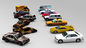 unwrapped assets 3d model