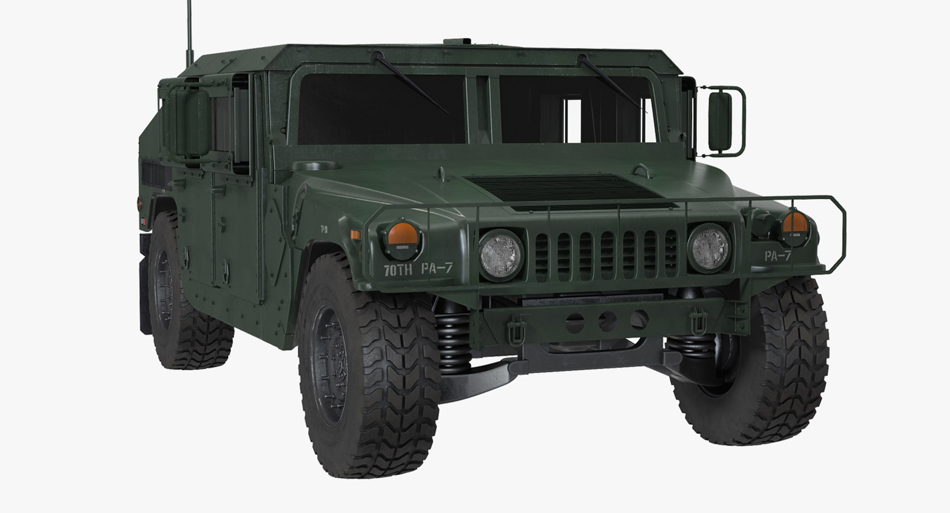 Humvee M1151 Simple Interior 3D model preview
