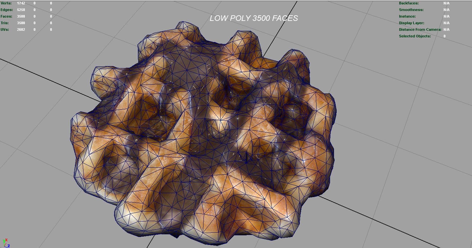 3d Model Of Chocolate Waffle