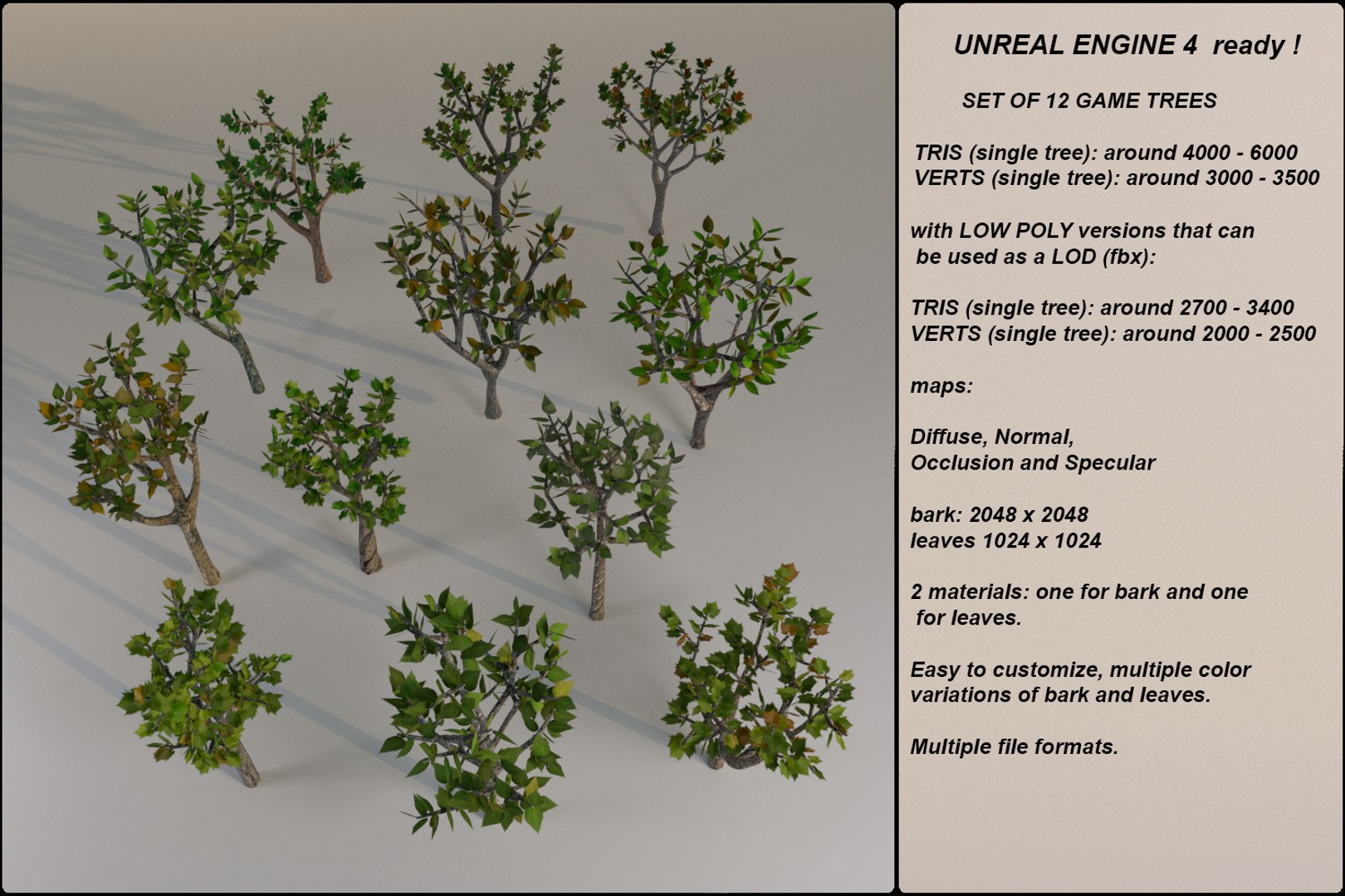 Fantasy Trees 1 Pack 3d Fbx