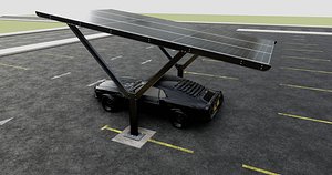 Y TYPE MODERN SOLAR CARPORT TYPE-18 3D model