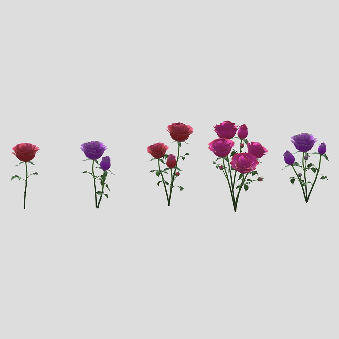 Rose Flower Low Poly - TurboSquid 2367631