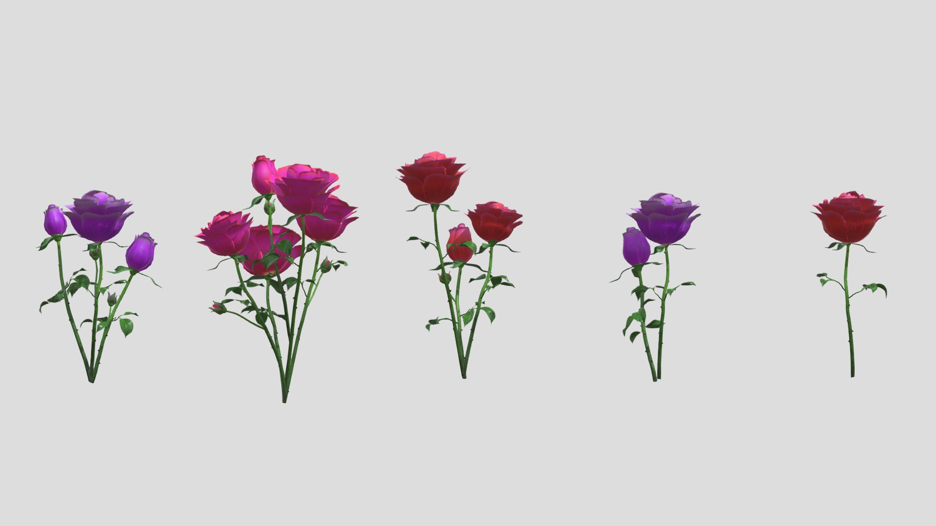 Rose Flower Low Poly - TurboSquid 2367631