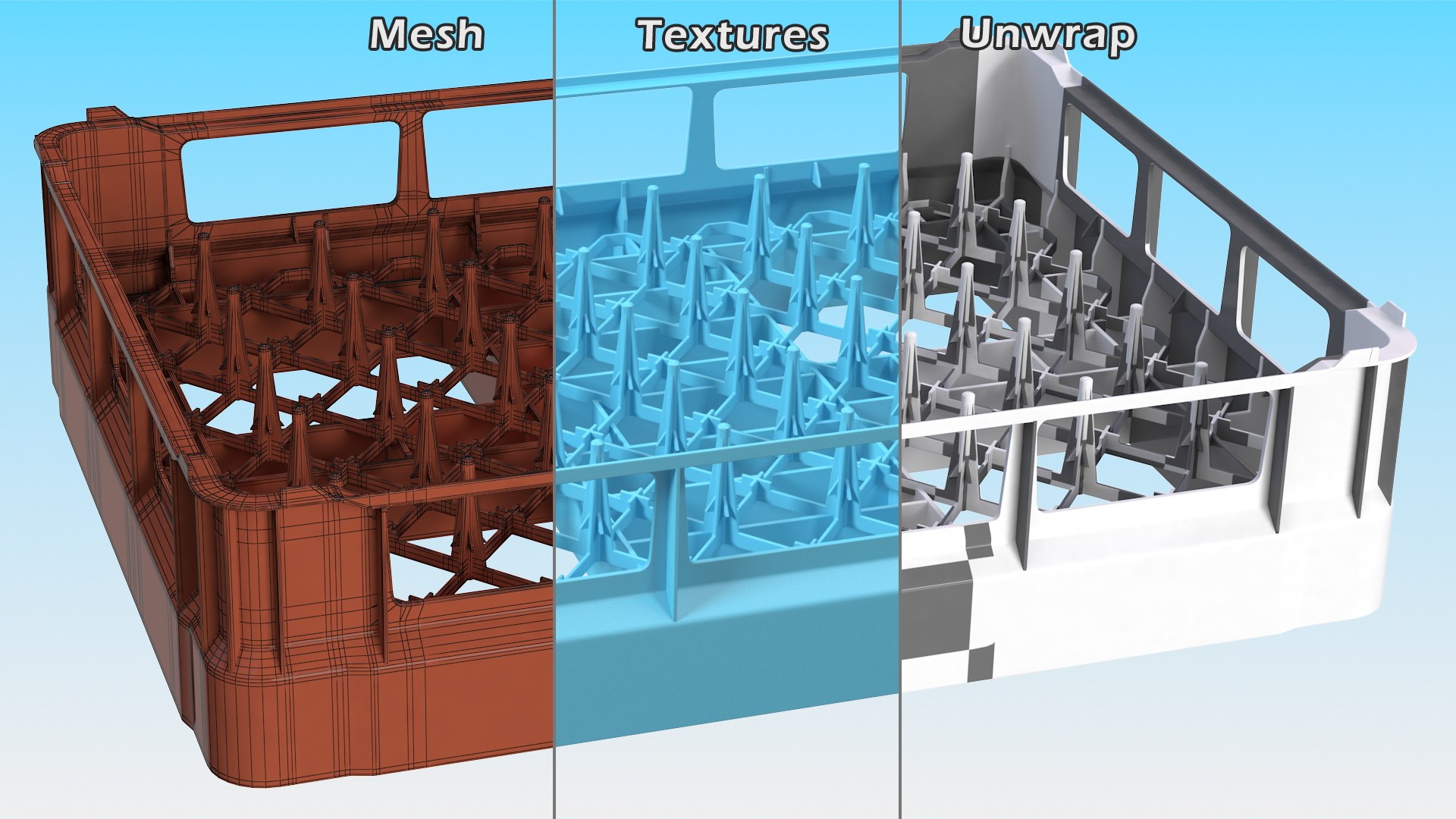 Dishwasher Plate Rack Model - TurboSquid 1980945