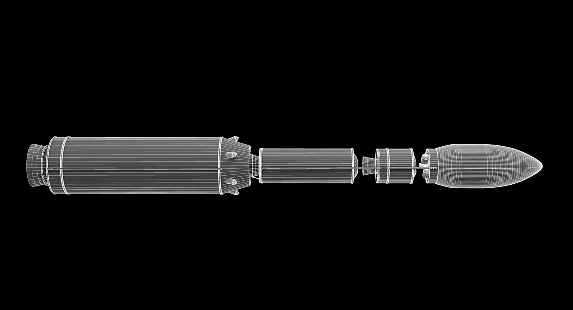 3d Model Vega Rocket