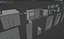 3D model abandoned building modular pack