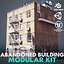 3D model abandoned building modular pack
