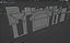 3D model abandoned building modular pack
