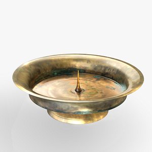 3D Brass candle holder model