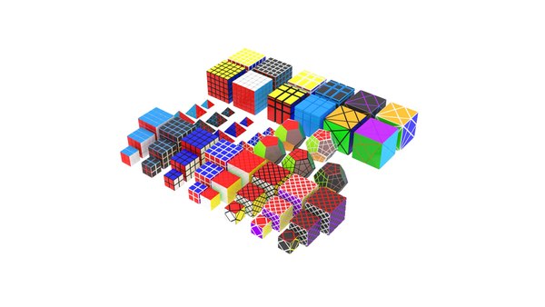 modelo 3d Conjunto de cubo de Rubiks - TurboSquid 1825574